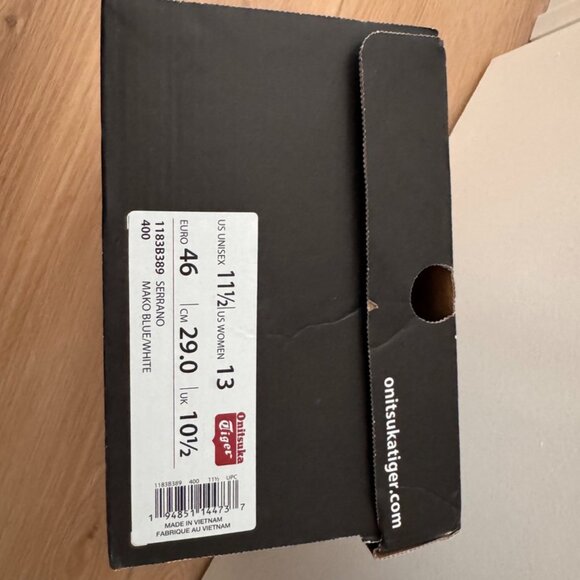 Men's Size 11.5 Onitsuka Tiger Serrano Sneakers - Mako Blue And White - Rare! - Picture 6 of 6